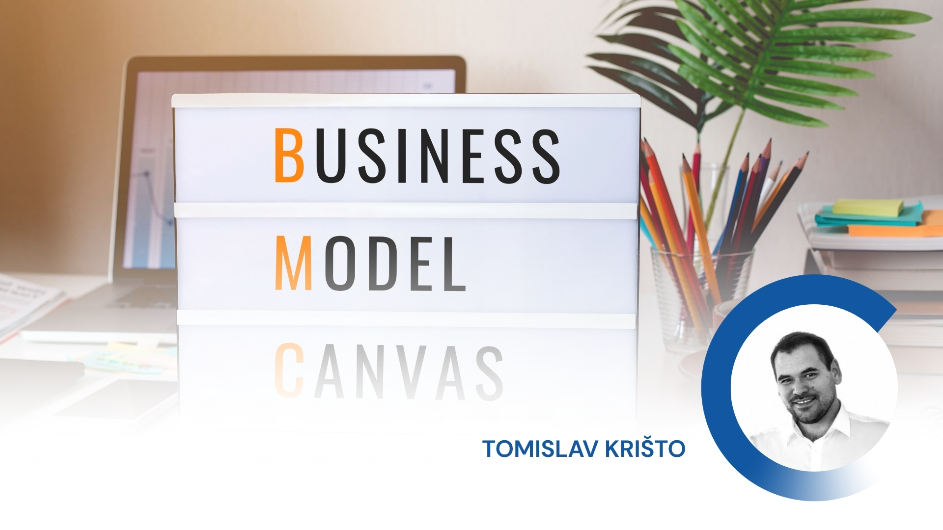 Business Canvas platno zicer plavi ured edukacija