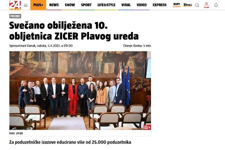 24 sata zicer plavi ured 10 godina 5. travnja 2025